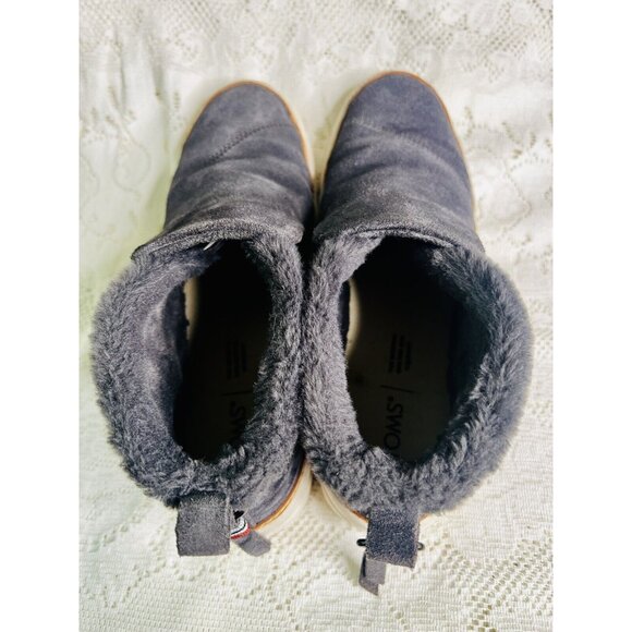 Womens TOMS PAXTON SLIP ON CHUKKA SNEAKER SHOE • Blue Suede• Size 8 - Picture 3 of 11